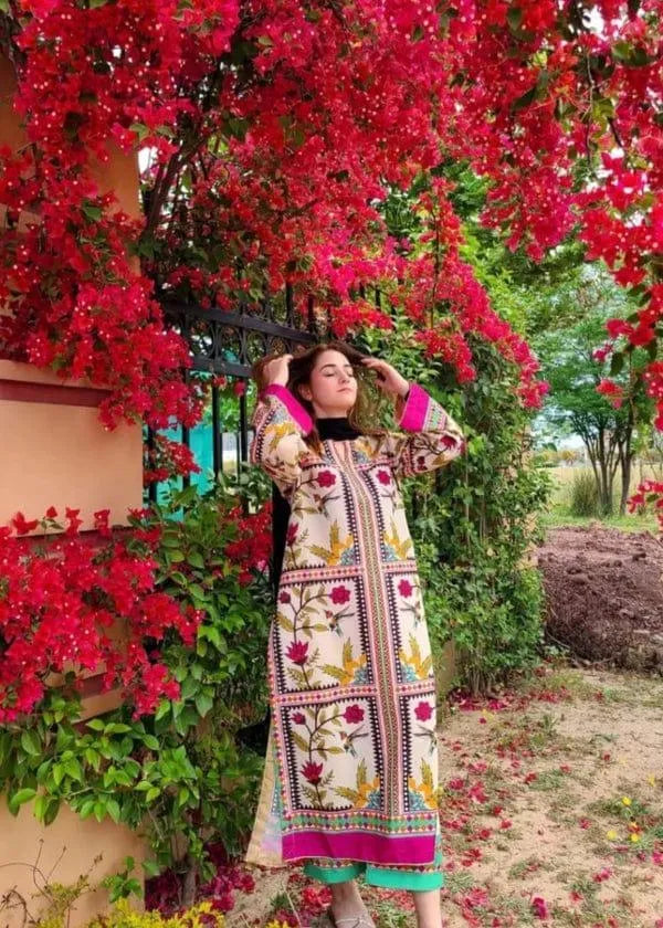 Swiss Bloom Printed Lawn Set