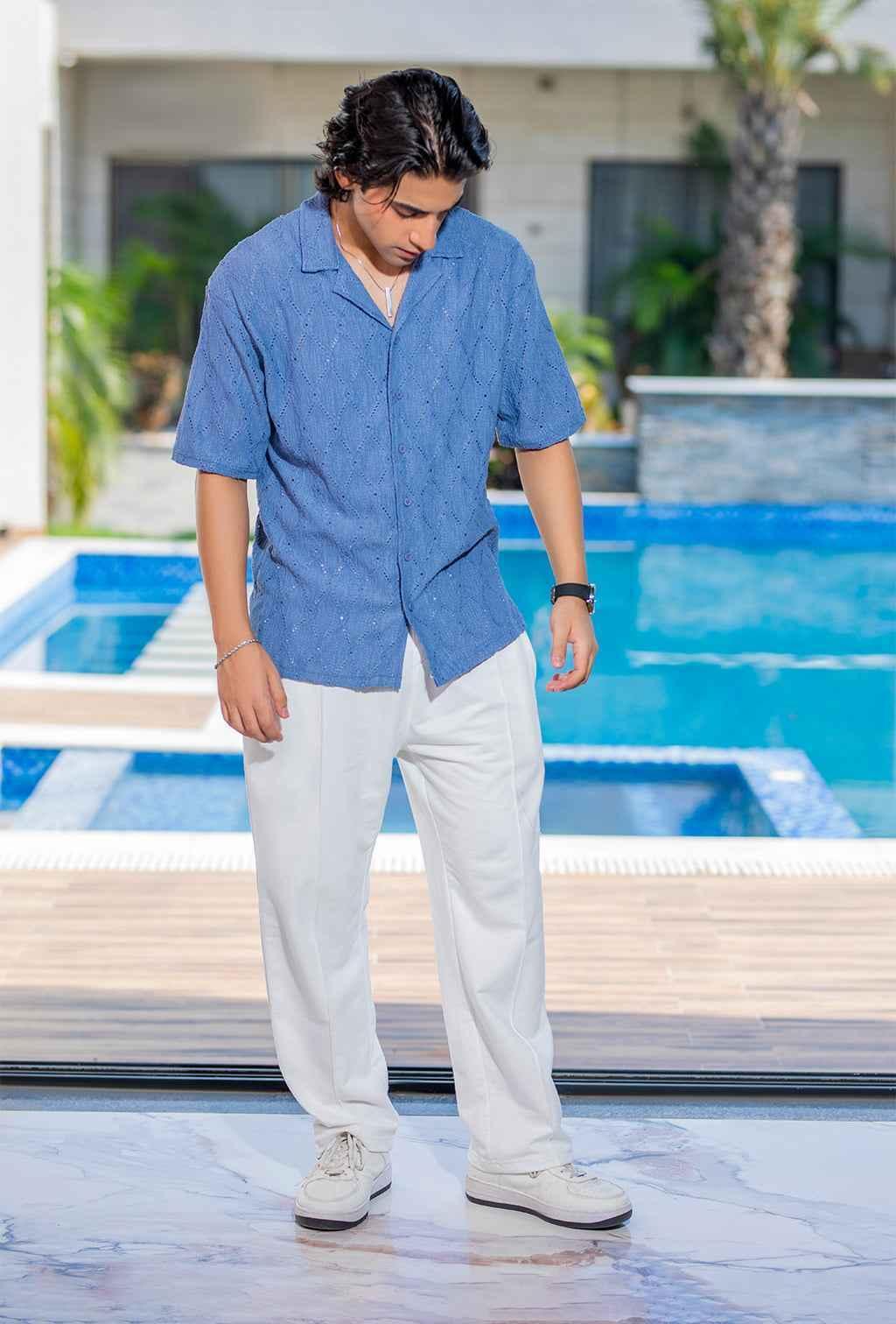 White Comfort Relaxed Trousers