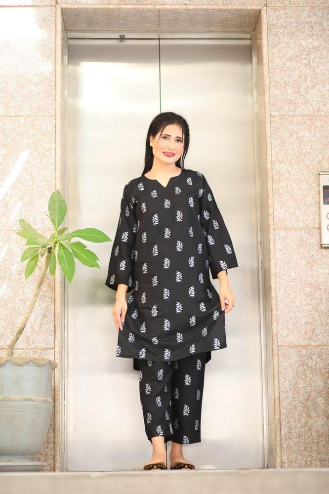 Block Printed Shirt And Trouser